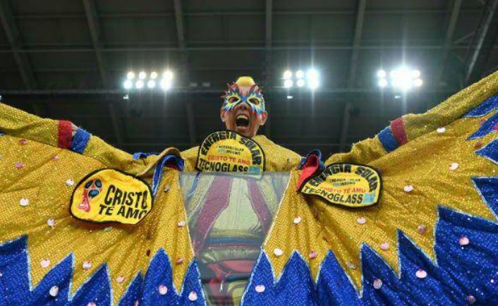 عکس/ پوشش عجیب و غریب هواداران تیم ملی کلمبیا