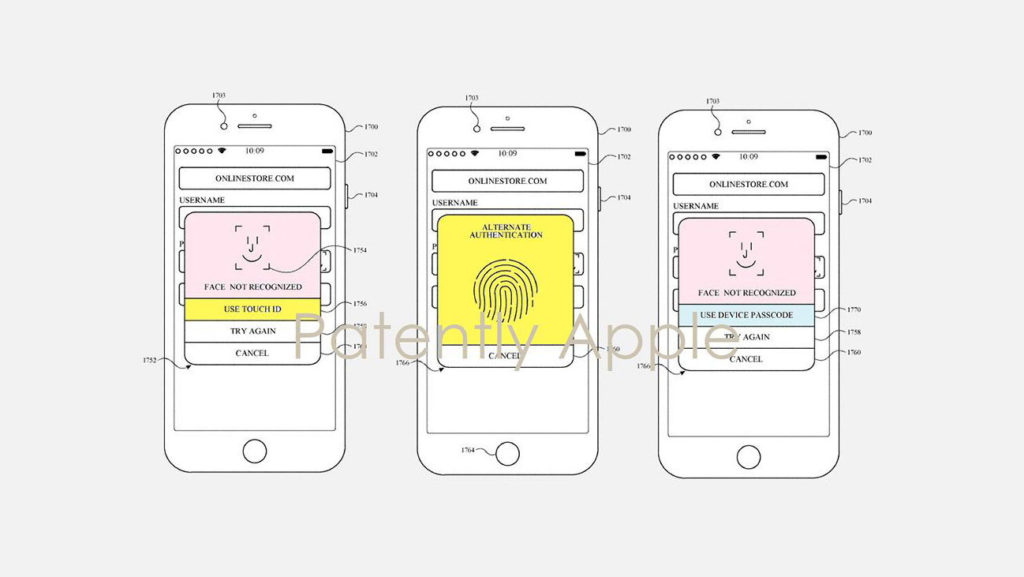 پتنت استفاده همزمان از Touch ID و Face ID در آیفون و استفاده از Face ID در اپل واچ منتشر شد
