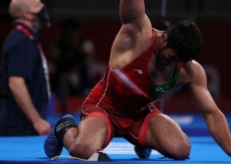 خشم حسن یزدانی پس از شکست در فینال المپیک/عکس
