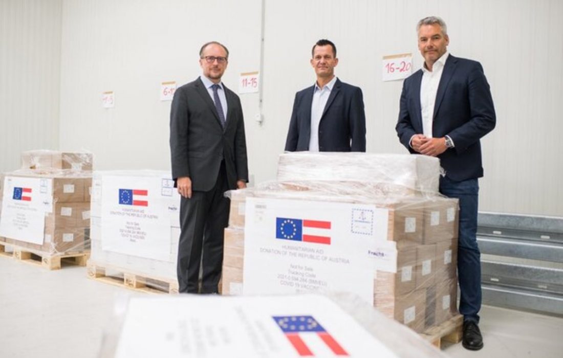 اهدای یک میلیون دوز واکسن آسترازنکا توسط اتریش به ایران