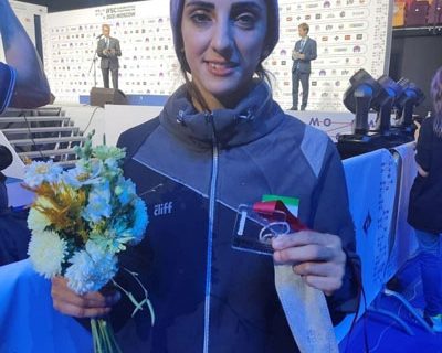 شاهکار دختر سنگ‌نورد ایران در مسابقات جهانی /عکس