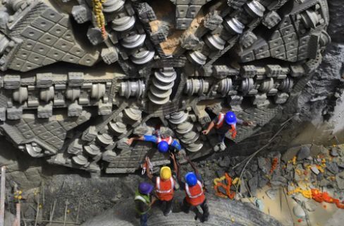 پایان عملیات حفاری زیرزمینی پروژه تونل مترو در بنگلور هند/ عکس