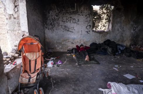 پناهگاه مهاجران سوری در مرز یونان وآلبانی/ عکس