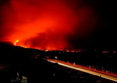 فعالیت آتشفشان در اسپانیا/ عکس