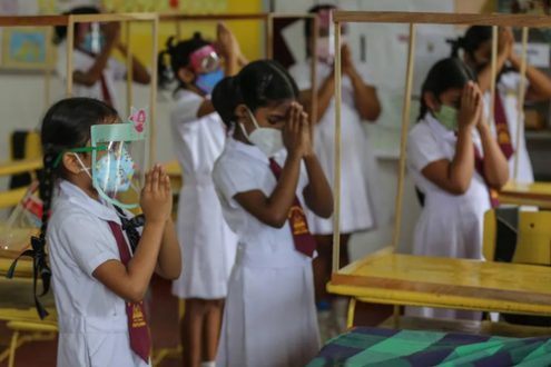 بازگشایی مدارس بعد از کرونا در سریلانکا/عکس