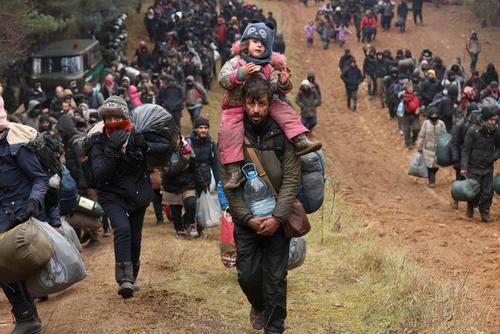 پناهجویان آواره در مرز بلاروس و لهستان/ عکس