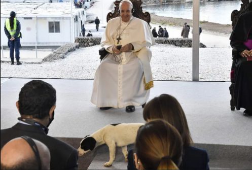 بازدید پاپ فرانسیس از پناهجویان یونان/ عکس