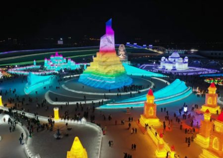 نمایشگاه سازه های برفی و یخی چین/ عکس