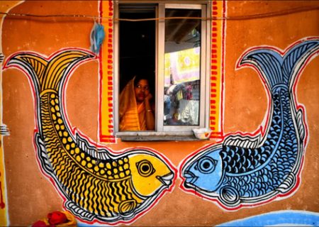 نقاشی های دیواری در کلکته هند/ عکس
