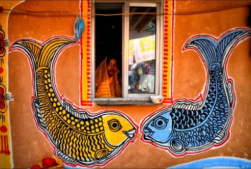 نقاشی های دیواری در کلکته هند/ عکس