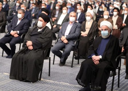 حسن روحانی در دیدار دیشب با رهبر انقلاب/عکس
