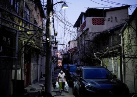 محله قرنطینه شده شهر شانگهای چین