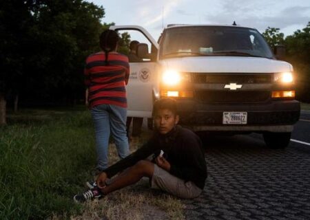 پناهجویان هندوراسی پس از ورود به خاک آمریکا