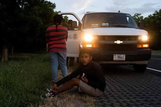پناهجویان هندوراسی پس از ورود به خاک آمریکا