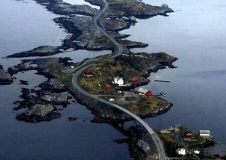 جاده آتلانیتک از زیباترین جاده‌های دنیا در نروژ