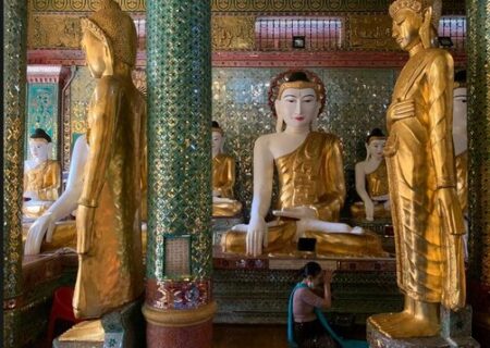 معبدی در شهر یانگون میانمار/ خبرگزاری فرانسه