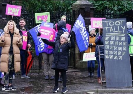 اعتصاب معلمان در اسکاتلند/ منبع: PA