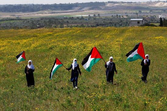برگزاری مراسم روز سرزمین در نوار غزه/ رویترز