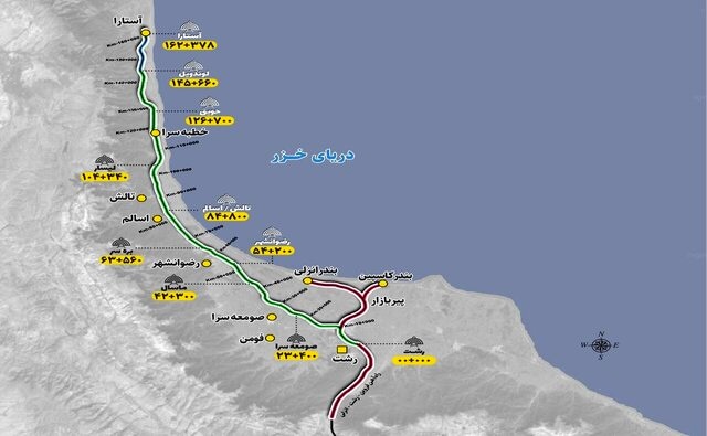 علت اهمیت راه‌آهن رشت- آستارا + نقشه | جمهوریت