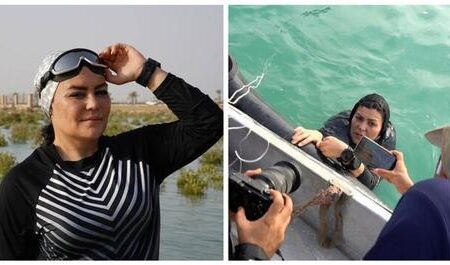 رکوردشکنی شناگر زن ایرانی در گینس