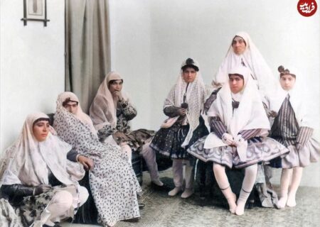 عکس‌های رنگی از زنان زیبای قاجار