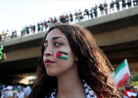 راهپیمایی همبستگی با مردم غزه و فلسطین در بیروت