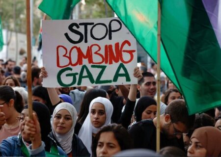تظاهرات اعلام همبستگی با فلسطین در بارسلونا