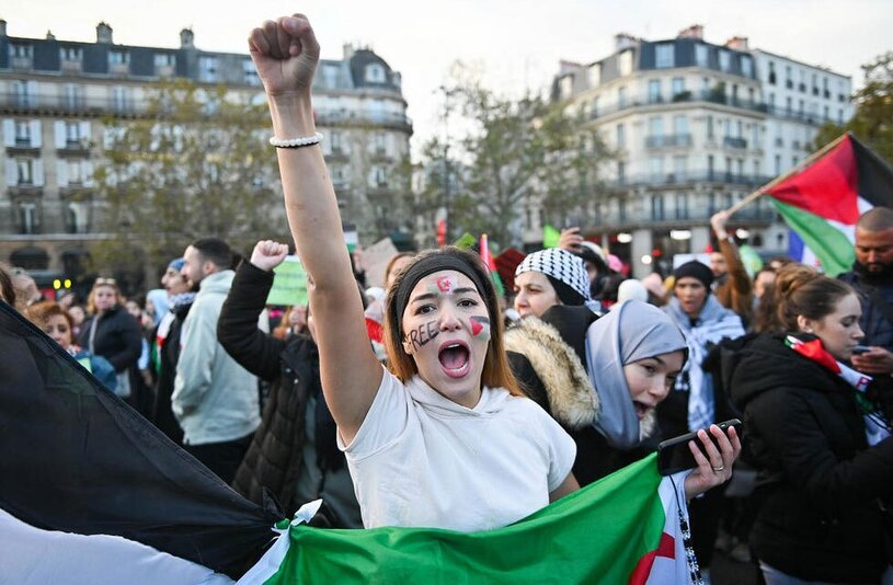 راهپیمایی حامیان فلسطین در پاریس