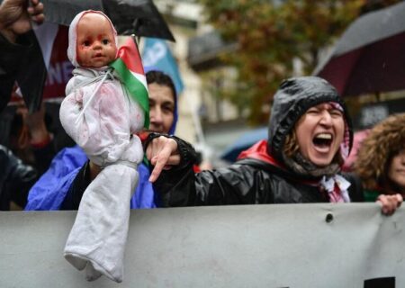 تظاهرات حمایت از فلسطین در پاریس