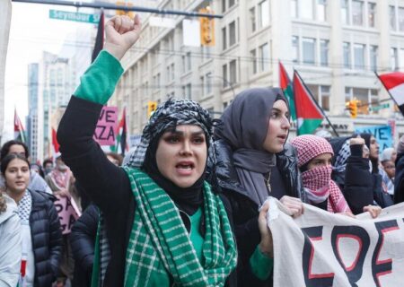 تظاهرات حمایت از فلسطین در ونکور کانادا