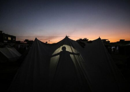 چادرهای اردوگاه آوارگان در دیرالبلح نوار غزه