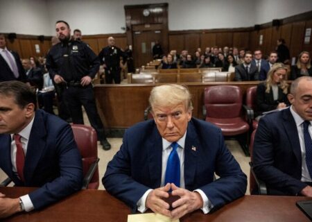 جلسه دادگاه ترامپ در نیویورک آمریکا