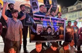 عزاداری هزاران مسلمان کشمیری در سوگ سید ابراهیم رئیسی