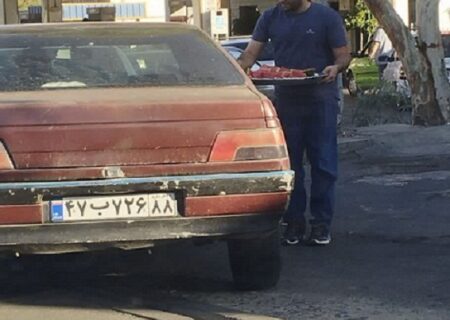 تصویر جالبی که از یک پمپ بنزین در تهران وایرال شد